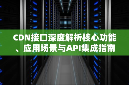 CDN接口深度解析核心功能、应用场景与API集成指南