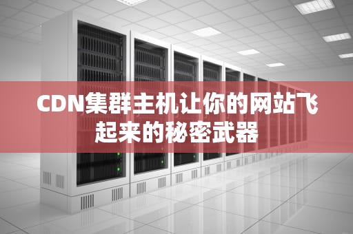 CDN集群主机让你的网站飞起来的秘密武器