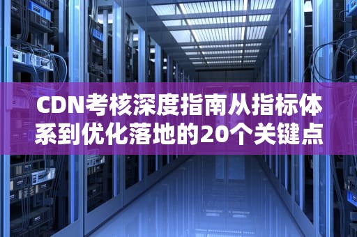 CDN考核深度指南从指标体系到优化落地的20个关键点