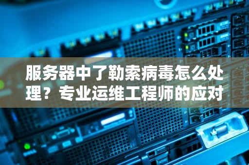 服务器中了勒索病毒怎么处理？专业运维工程师的应对指南