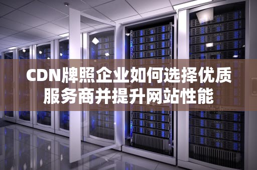 CDN牌照企业如何选择优质服务商并提升网站性能