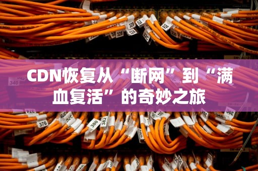 CDN恢复从“断网”到“满血复活”的奇妙之旅