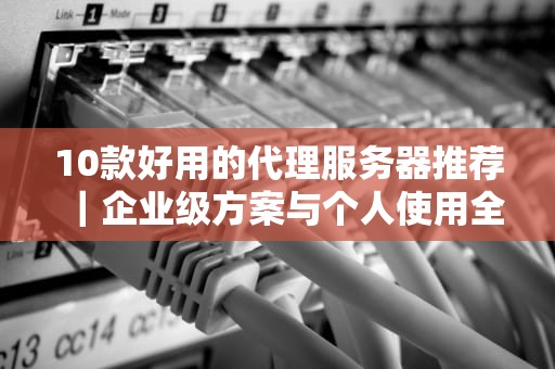 10款好用的代理服务器推荐｜企业级方案与个人使用全攻略（2023精选）