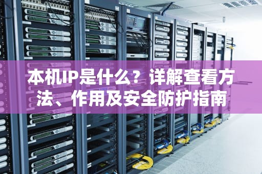 本机IP是什么？详解查看方法、作用及安全防护指南