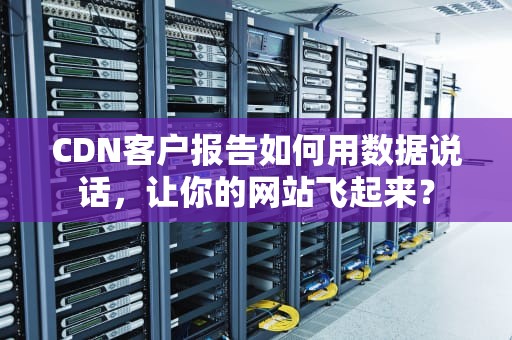 CDN客户报告如何用数据说话，让你的网站飞起来？