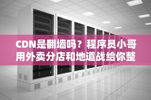 CDN是翻墙吗？程序员小哥用外卖分店和地道战给你整明白了！