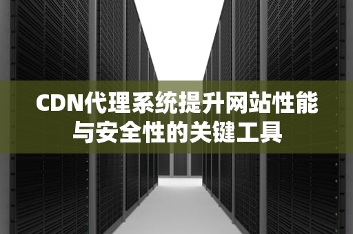 CDN代理系统提升网站性能与安全性的关键工具