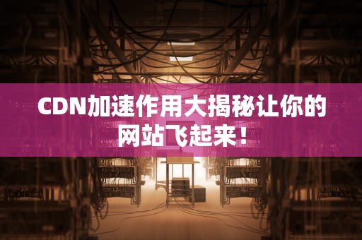 CDN加速作用大揭秘让你的网站飞起来！