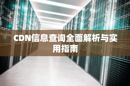 CDN信息查询全面解析与实用指南