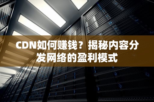 CDN如何赚钱？揭秘内容分发网络的盈利模式