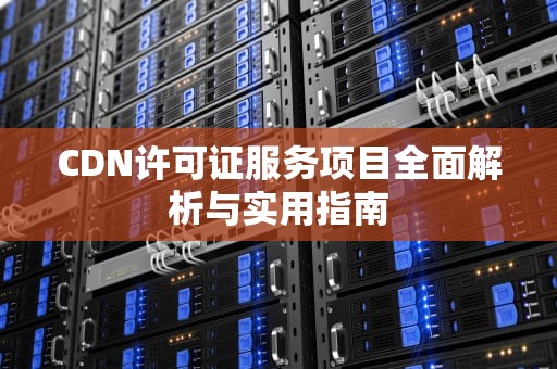 CDN许可证服务项目全面解析与实用指南