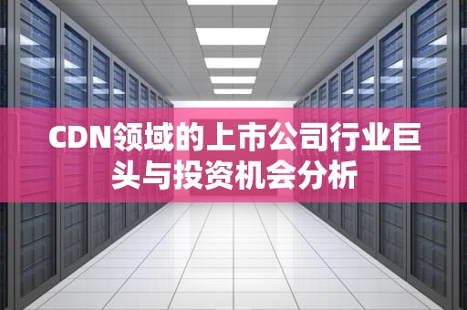 CDN领域的上市公司行业巨头与投资机会分析