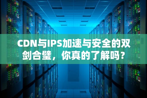 CDN与IPS加速与安全的双剑合璧，你真的了解吗？