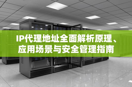 IP代理地址全面解析原理、应用场景与安全管理指南