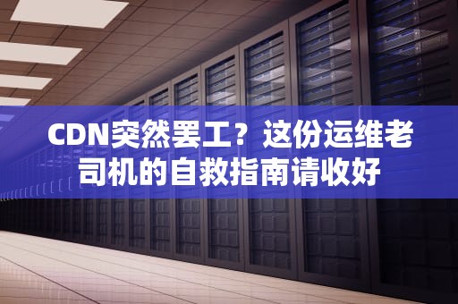 CDN突然罢工？这份运维老司机的自救指南请收好