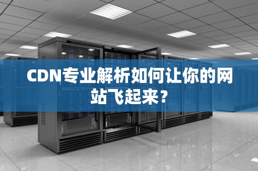 CDN专业解析如何让你的网站飞起来？