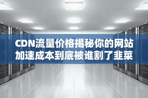 CDN流量价格揭秘你的网站加速成本到底被谁割了韭菜？