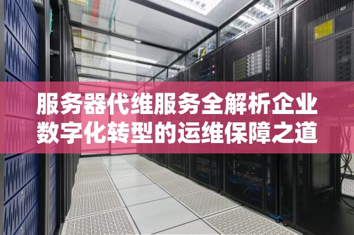 服务器代维服务全解析企业数字化转型的运维保障之道