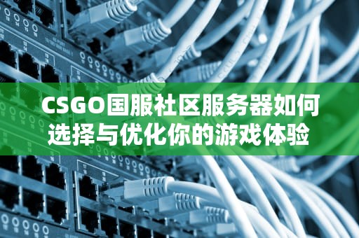 CSGO国服社区服务器如何选择与优化你的游戏体验