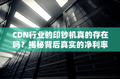 CDN行业的印钞机真的存在吗？揭秘背后真实的净利率