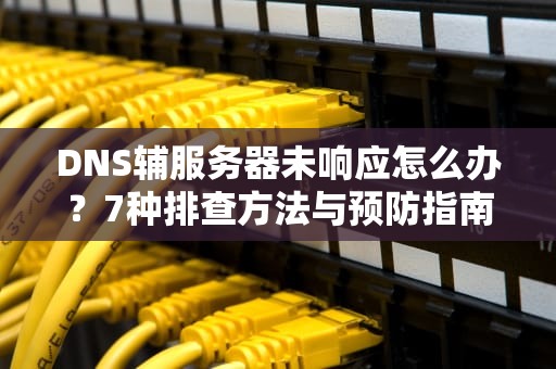 DNS辅服务器未响应怎么办？7种排查方法与预防指南