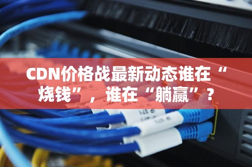 CDN价格战最新动态谁在“烧钱”，谁在“躺赢”？
