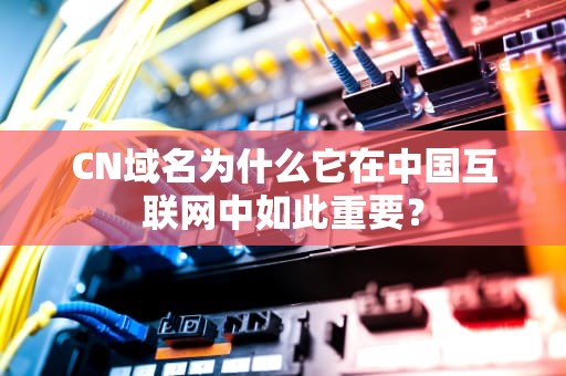 CN域名为什么它在中国互联网中如此重要？