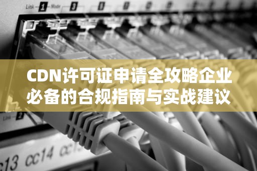CDN许可证申请全攻略企业必备的合规指南与实战建议