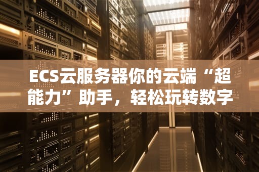 ECS云服务器你的云端“超能力”助手，轻松玩转数字世界！