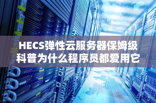 HECS弹性云服务器保姆级科普为什么程序员都爱用它打怪升级？