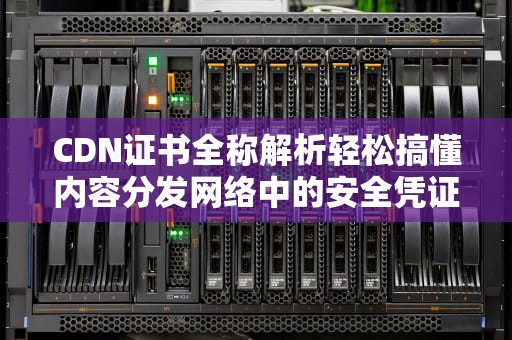 CDN证书全称解析轻松搞懂内容分发网络中的安全凭证