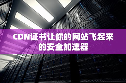 CDN证书让你的网站飞起来的安全加速器