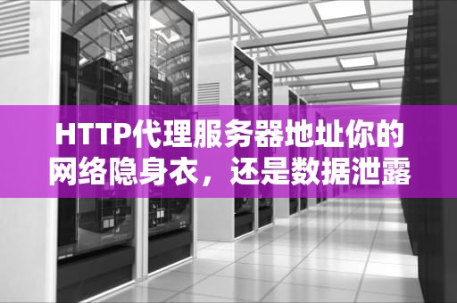 HTTP代理服务器地址你的网络隐身衣，还是数据泄露的“后门”？