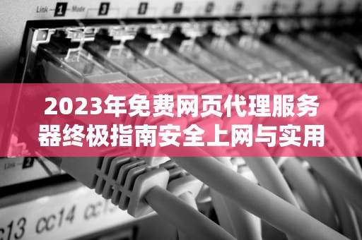 2023年免费网页代理服务器终极指南安全上网与实用技巧