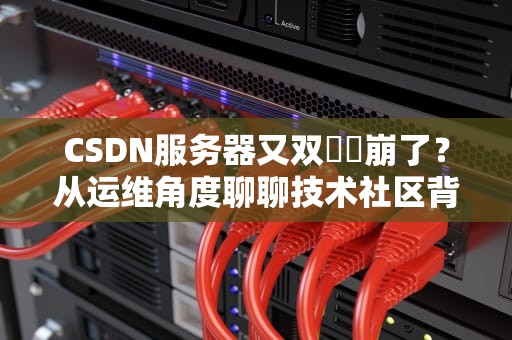 CSDN服务器又双叒叕崩了？从运维角度聊聊技术社区背后的数字基建