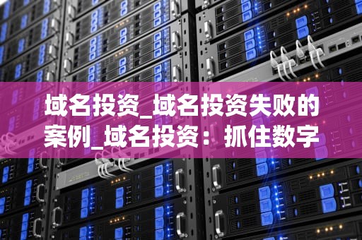 域名投资_域名投资失败的案例_域名投资：抓住数字时代的金矿