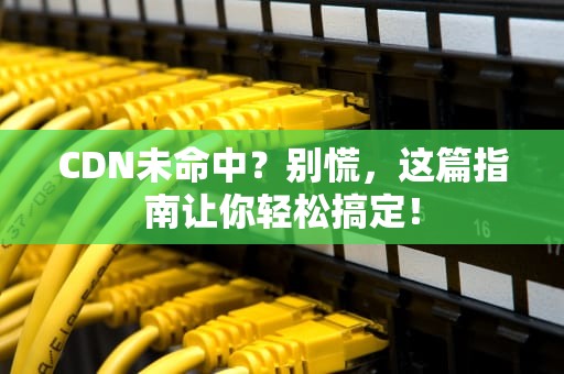 CDN未命中？别慌，这篇指南让你轻松搞定！