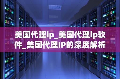 美国代理ip_美国代理ip软件_美国代理IP的深度解析