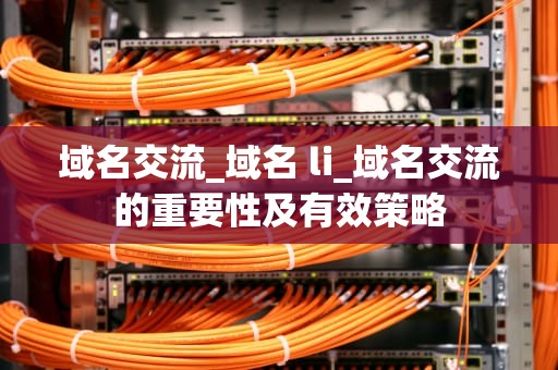 域名交流_域名 li_域名交流的重要性及有效策略