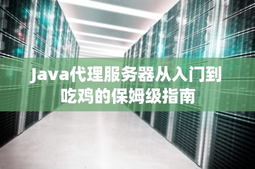 Java代理服务器从入门到吃鸡的保姆级指南