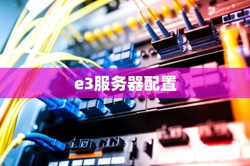 e3服务器配置