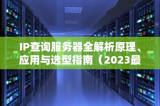 IP查询服务器全解析原理、应用与选型指南（2023最新版）