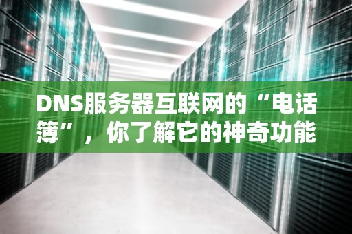 DNS服务器互联网的“电话簿”，你了解它的神奇功能吗？