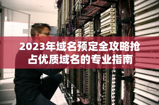 2023年域名预定全攻略抢占优质域名的专业指南