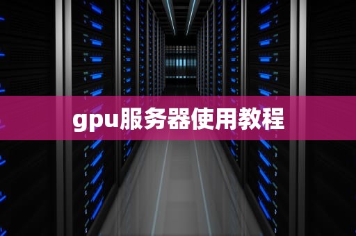 gpu服务器使用教程