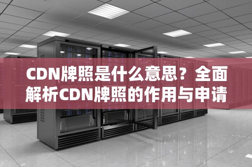 CDN牌照是什么意思？全面解析CDN牌照的作用与申请流程