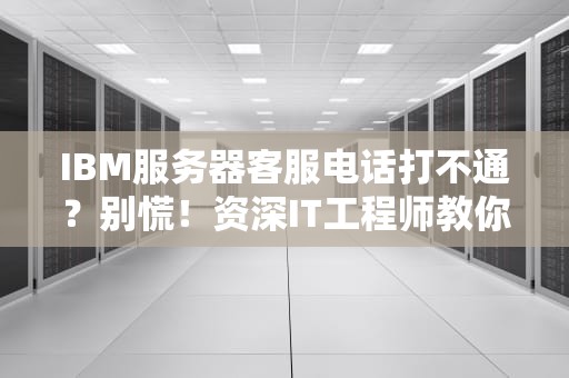 IBM服务器客服电话打不通？别慌！资深IT工程师教你三招搞定