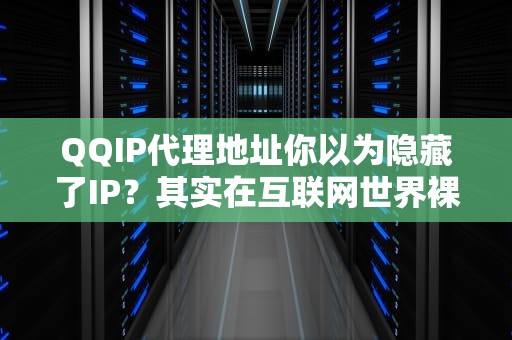 QQIP代理地址你以为隐藏了IP？其实在互联网世界裸泳呢！