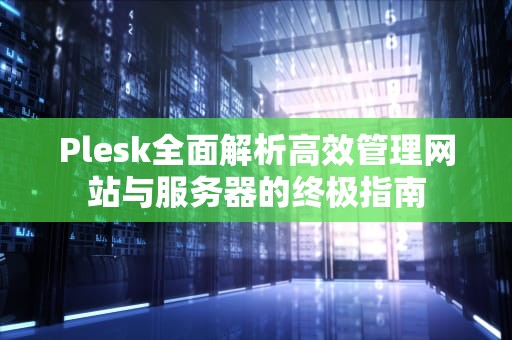 Plesk全面解析高效管理网站与服务器的终极指南