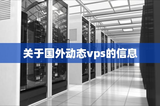 关于国外动态vps的信息